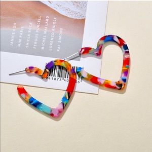 New Acrylic Heart Earrings